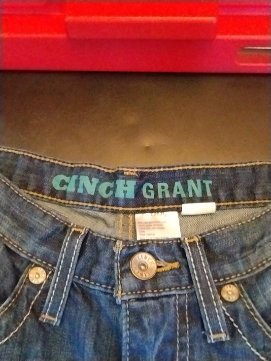 Cinch Other - Cinch Blue Denim Jeans with Gold Zipper Accents 30X30